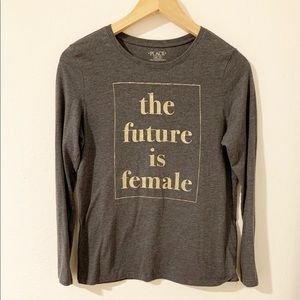 2x$10🎉Children’s Place Gray Graphic Long Sleeve16